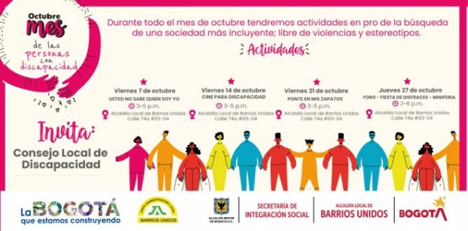 Octubre, mes de las personas con discapacidad para Barrios Unidos