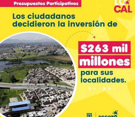 1321 propuestas ciudadanas se ejecutarán este año en los barrios de Bogotá