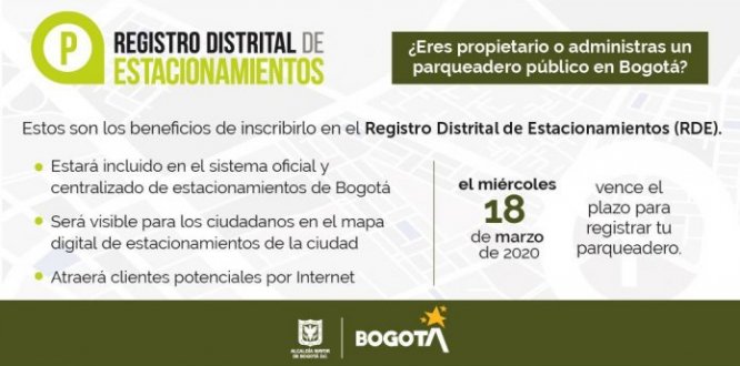 Registro distrital de estacionamientos
