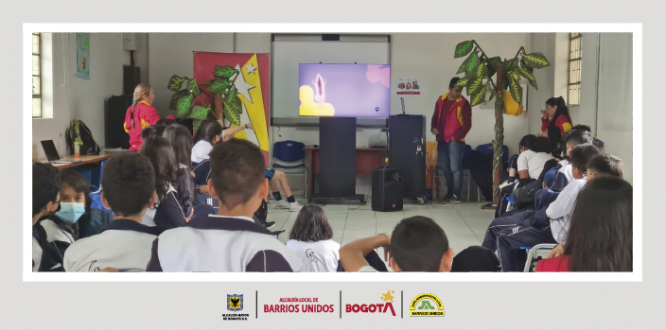 Con juegos, revistas, frisos y folletos los estudiantes del IED Jorge Eliecer Gaitán presentaron sus propuestas de transformación.