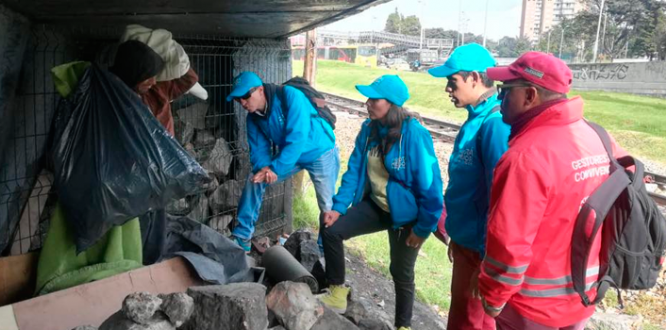 Operativo de habitante de calle en la localidad 