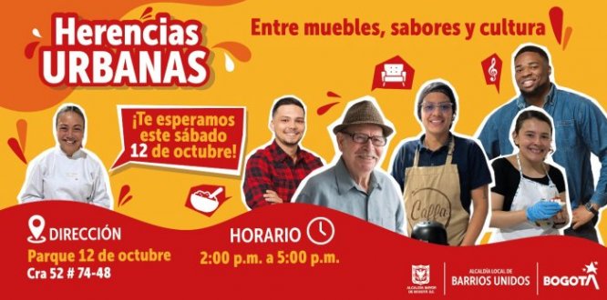 Invitación evento Herencias Urbanas en el 12 de octubre