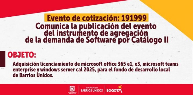 Evento de cotización 191999 - FDLBU