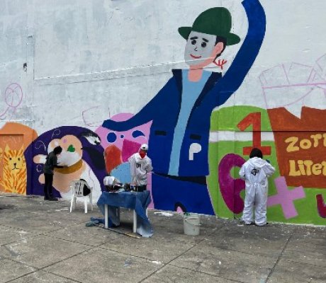 Mural en el sector de la Carrera 30 con calle 79