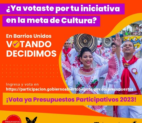 Vota por las mejores propuestas para Barrios Unidos en Presupuestos Participativos