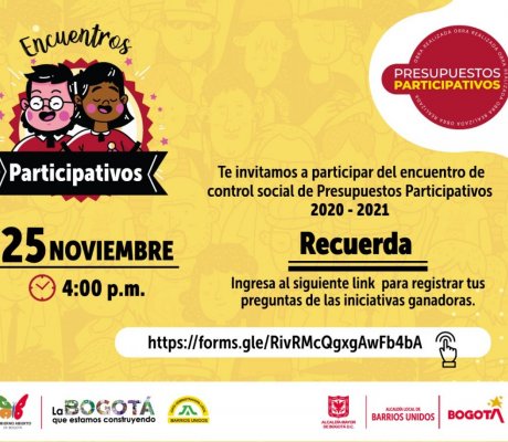 Encuentro de Control Social de Presupuestos Participativos 2020-2021