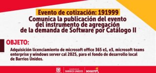 Evento de cotización 191999 - FDLBU