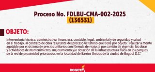 Datos del proceso No. FDLBU-CMA-002-2025 (136531)